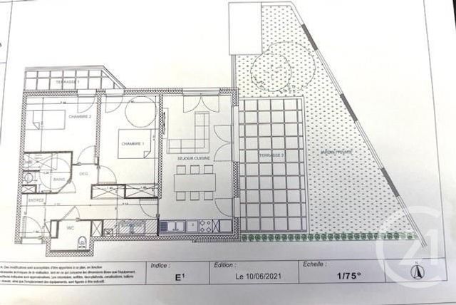 Afficher la photo en grand Appartement T3 à vendre - 3 pièces - 62.38 m2 - MEXIMIEUX - 01 - RHONE-ALPES - Century 21 Déclic Immobilier