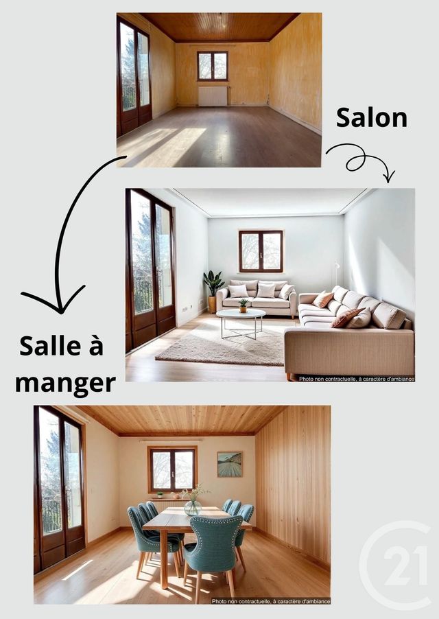 maison à vendre - 4 pièces - 69.66 m2 - VILLIEU LOYES MOLLON - 01 - RHONE-ALPES - Century 21 Déclic Immobilier